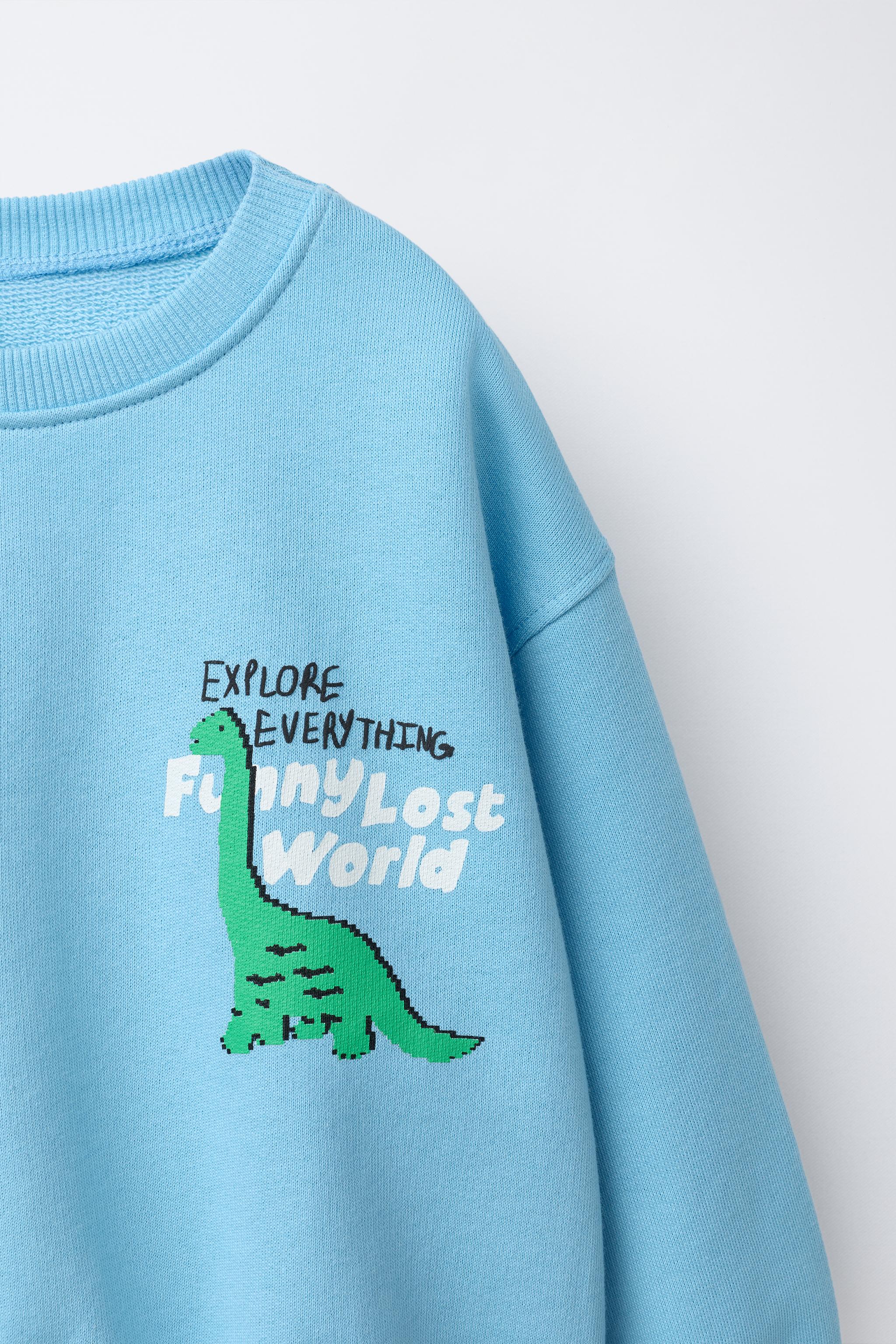 DINOSAUR PRINT SWEATSHIRT